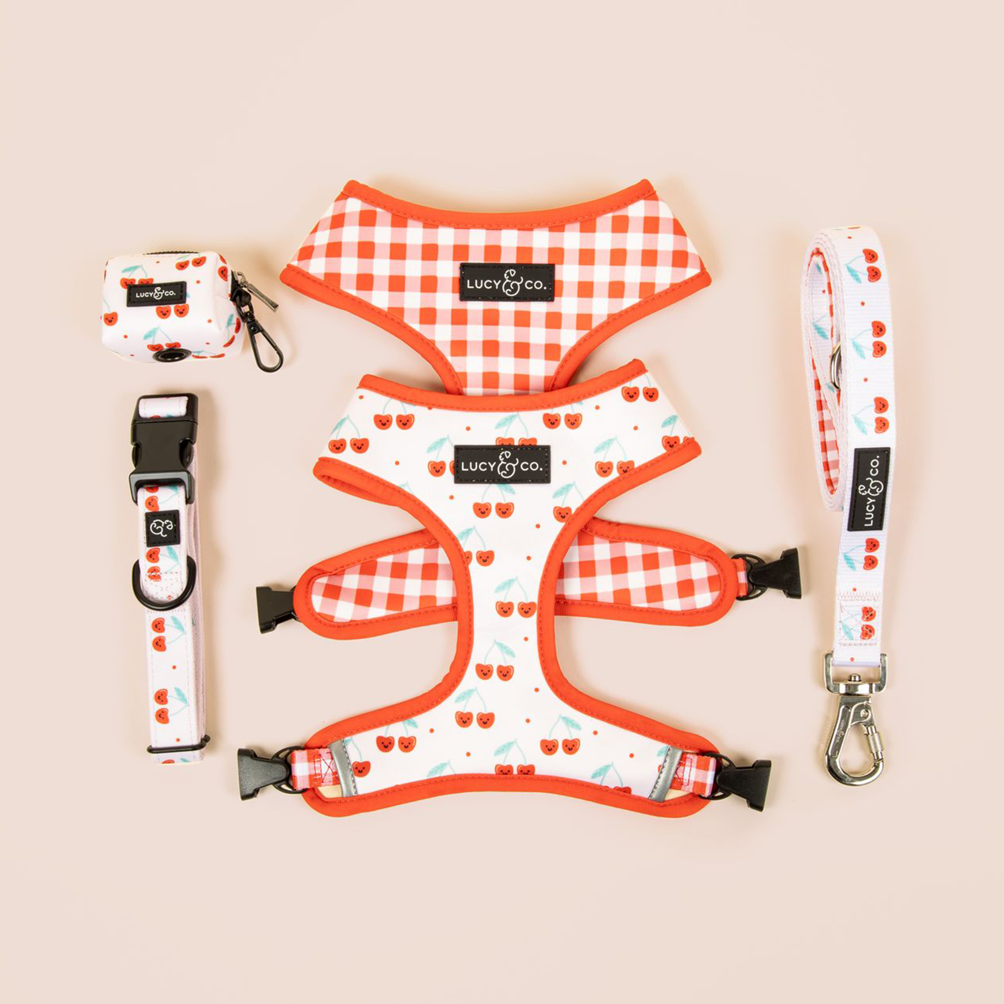 Lucy &amp; Co. - The Cheery Cherries Reversible Harness