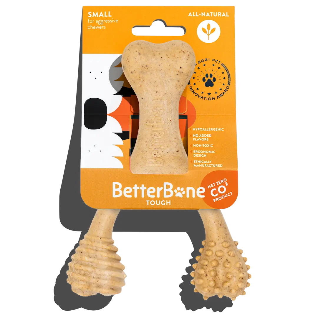 BetterBone - BetterBone TOUGH — DURABLE All-Natural Sustainable Chew Toy: Small (dogs under 25 lbs) / Beef