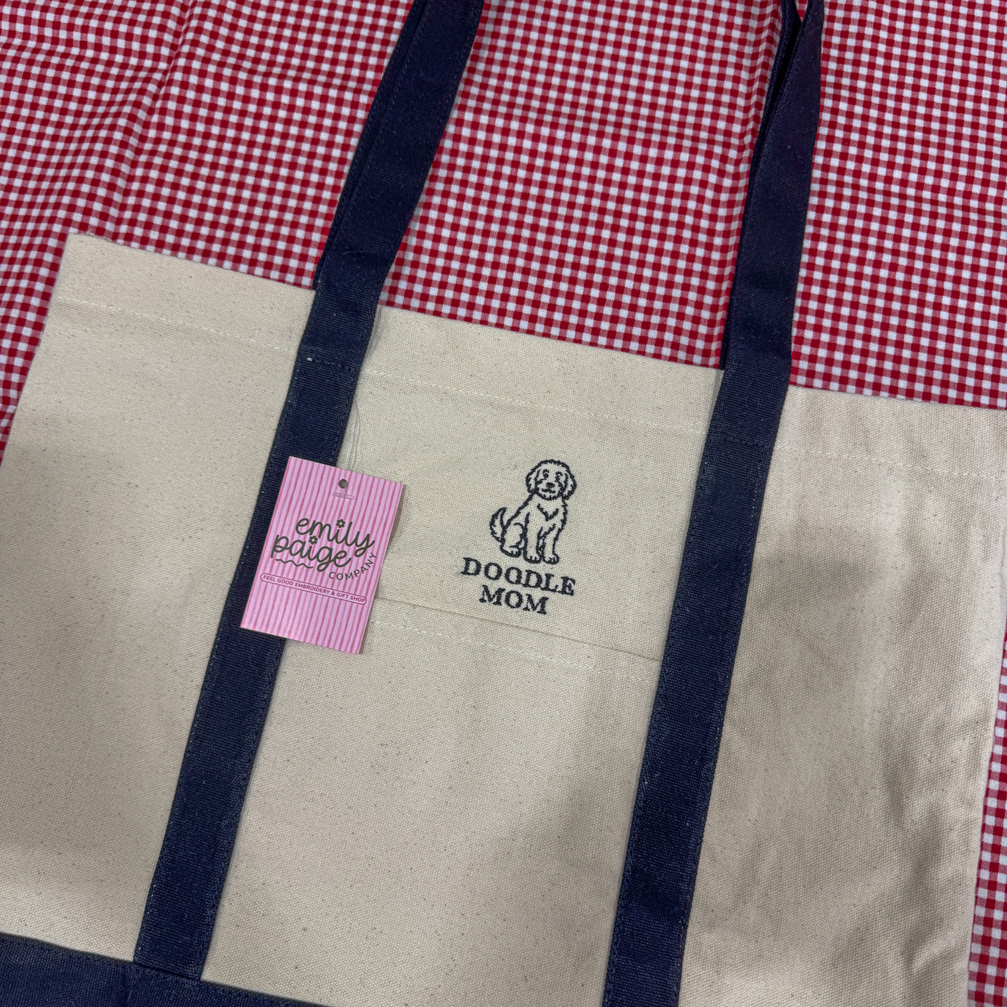 Emily Paige Company - Doodle Mom Embroidered Canvas Tote Bag