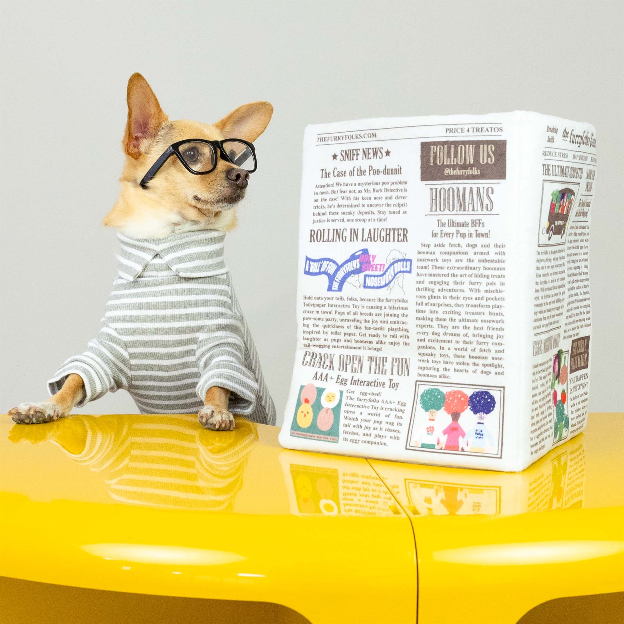 the furryfolks - Newspaper Nosework Toy