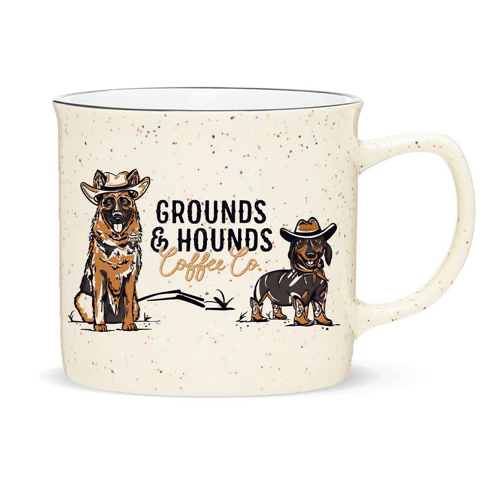 Grounds &amp; Hounds Coffee Co. - Ruff Riders Ceramic Coffee Mug