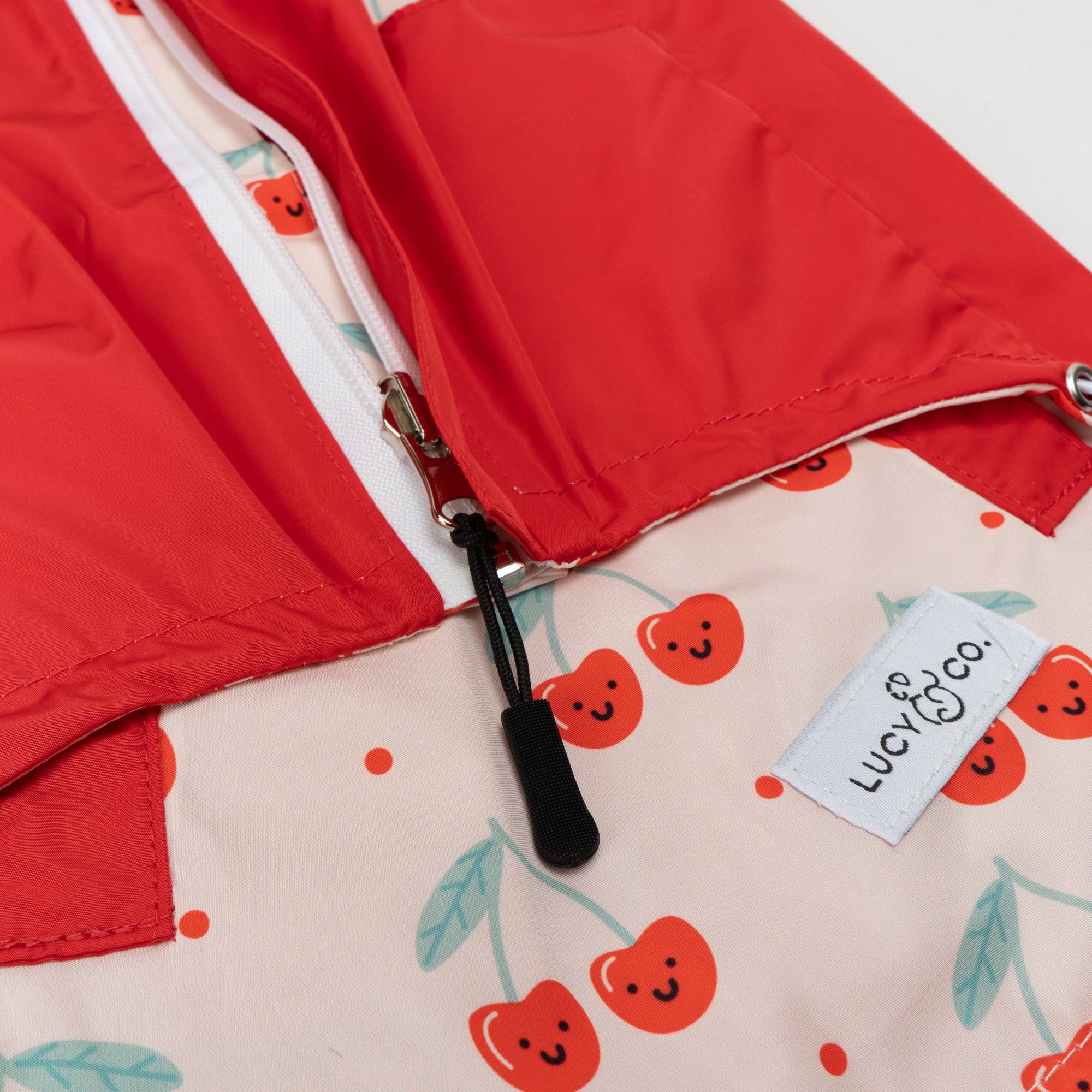 Lucy &amp; Co. - The Cheery Cherries Reversible Raincoat