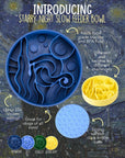 Happy Dingos - Starry Night Slow Feeder Bowl: Midnight