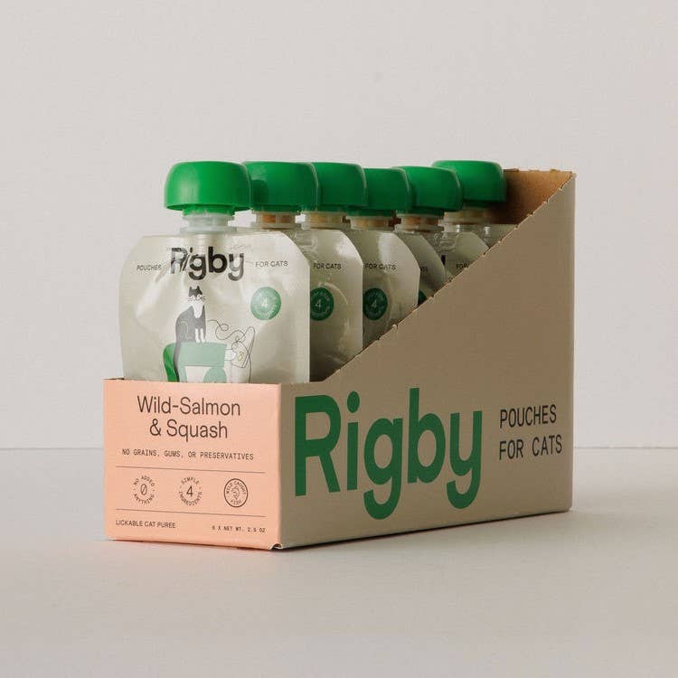 Rigby - Rigby Essential Cat Treats, Salmon &amp; Squash Lickable Pouch