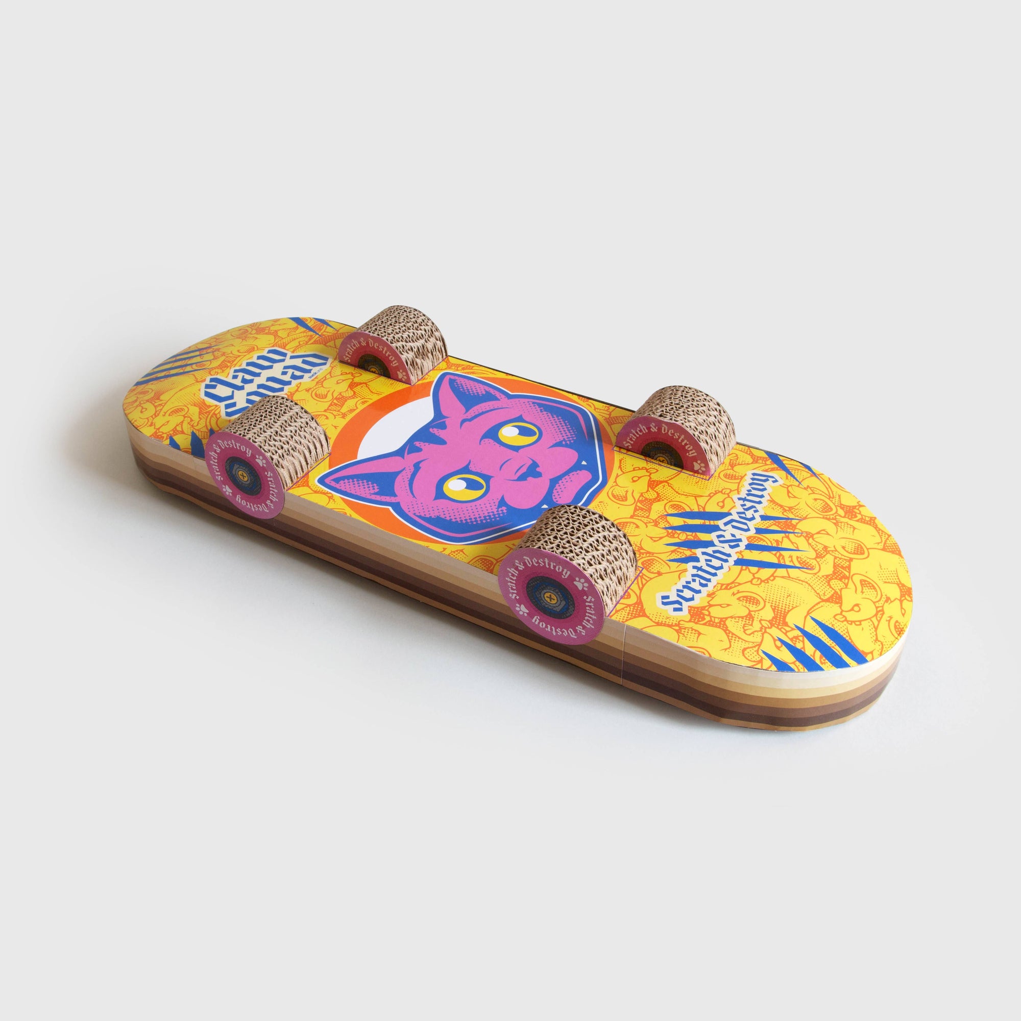 SUCK UK Ltd - USA - Cat Toy Scratch Skateboard - Cool carboard cat scratcher