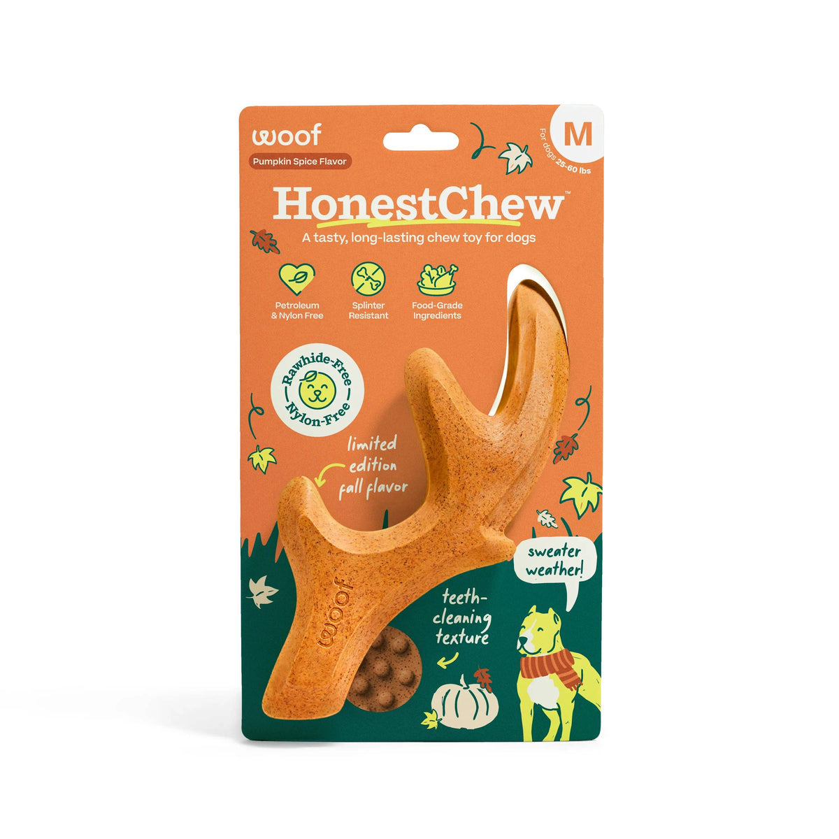 Pet Palette Distribution - WOOF Pumpkin Spice Honest Chew Antler Medium