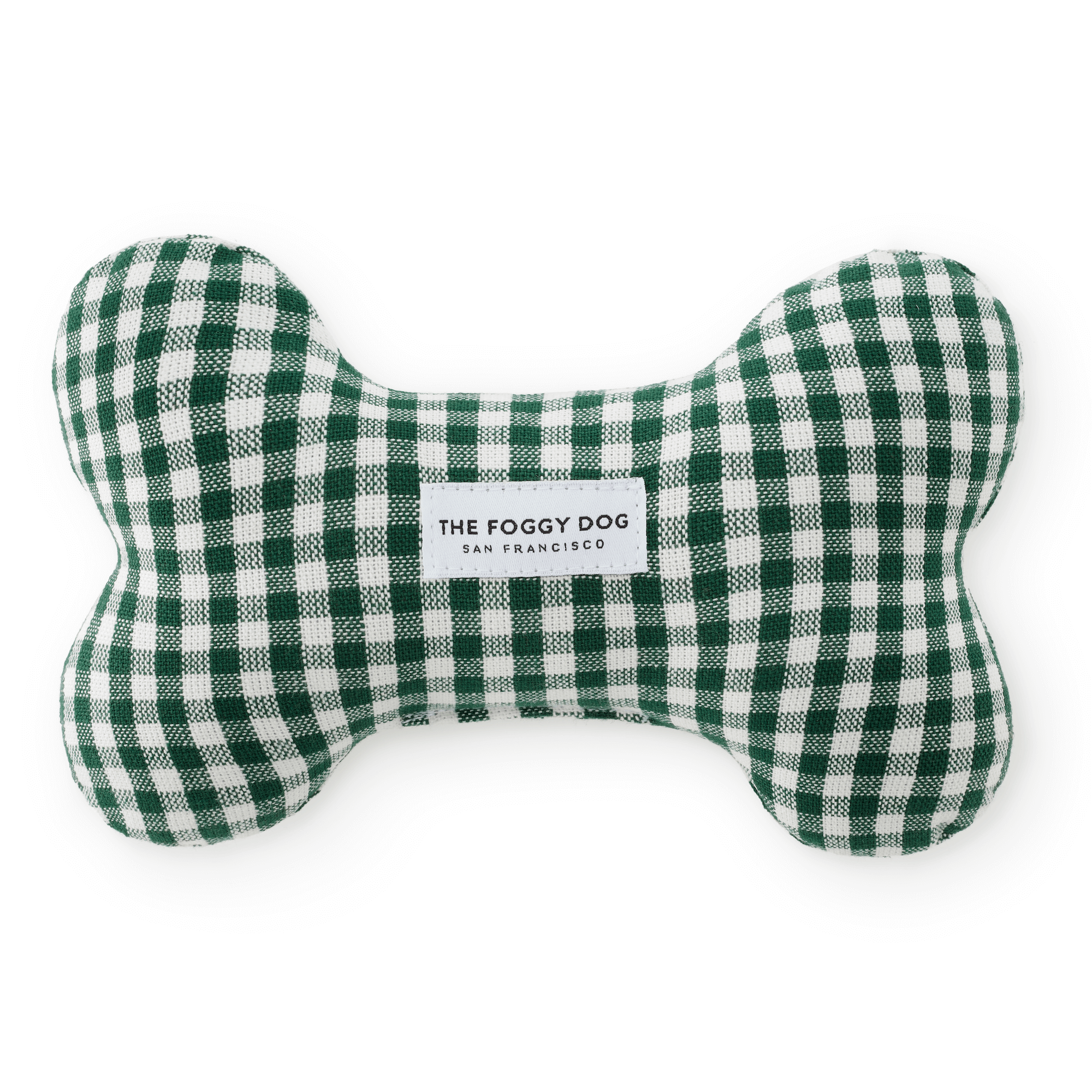 The Foggy Dog - Evergreen Gingham Dog Squeaky Toy