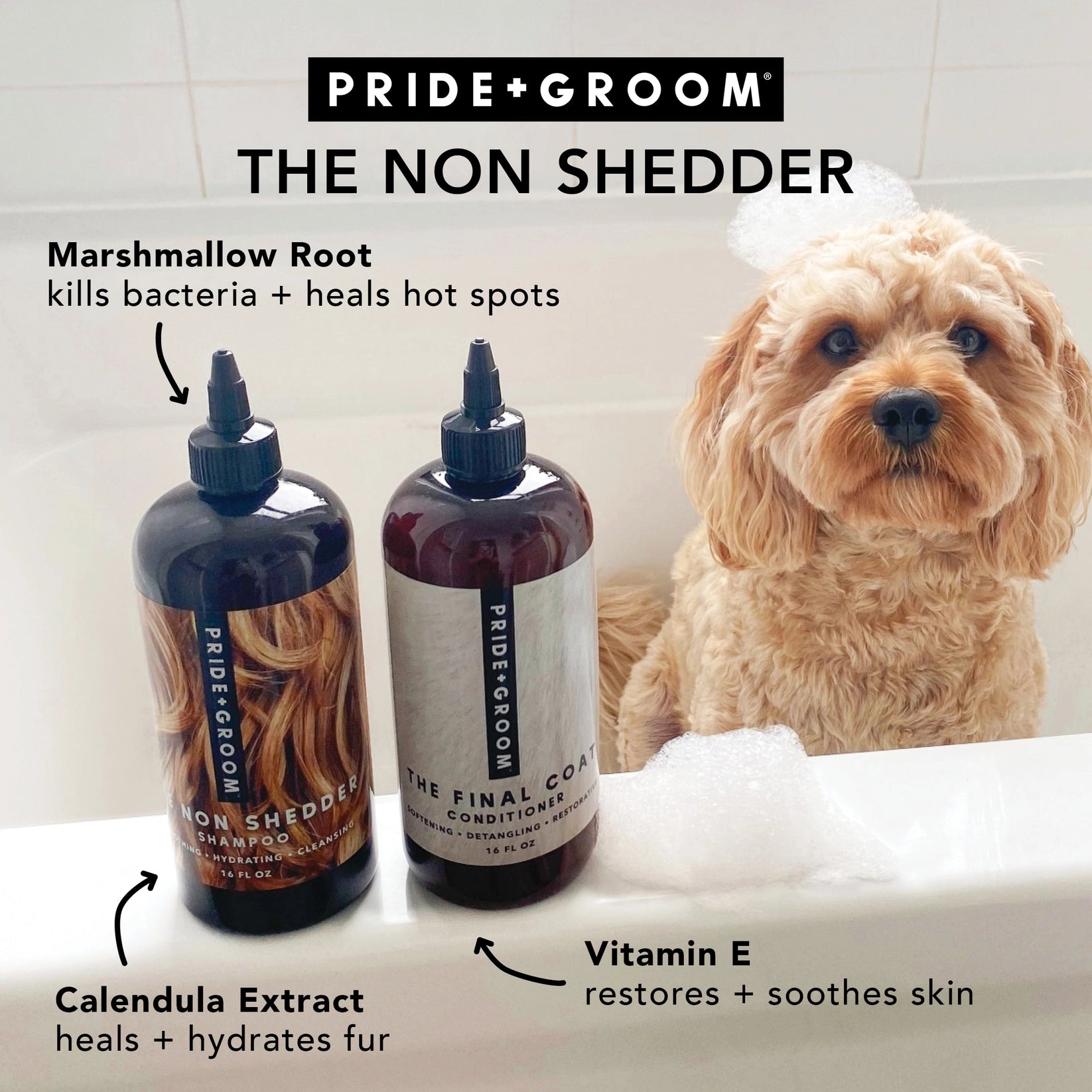 Pride + Groom Shampoo - The Non-Shedder