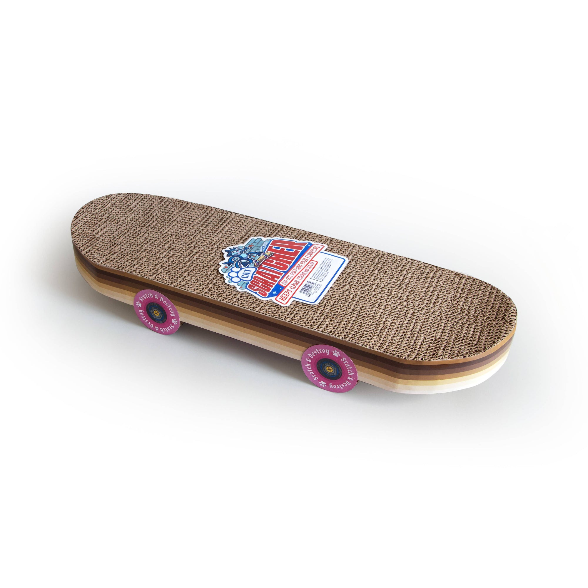 SUCK UK Ltd - USA - Cat Toy Scratch Skateboard - Cool carboard cat scratcher