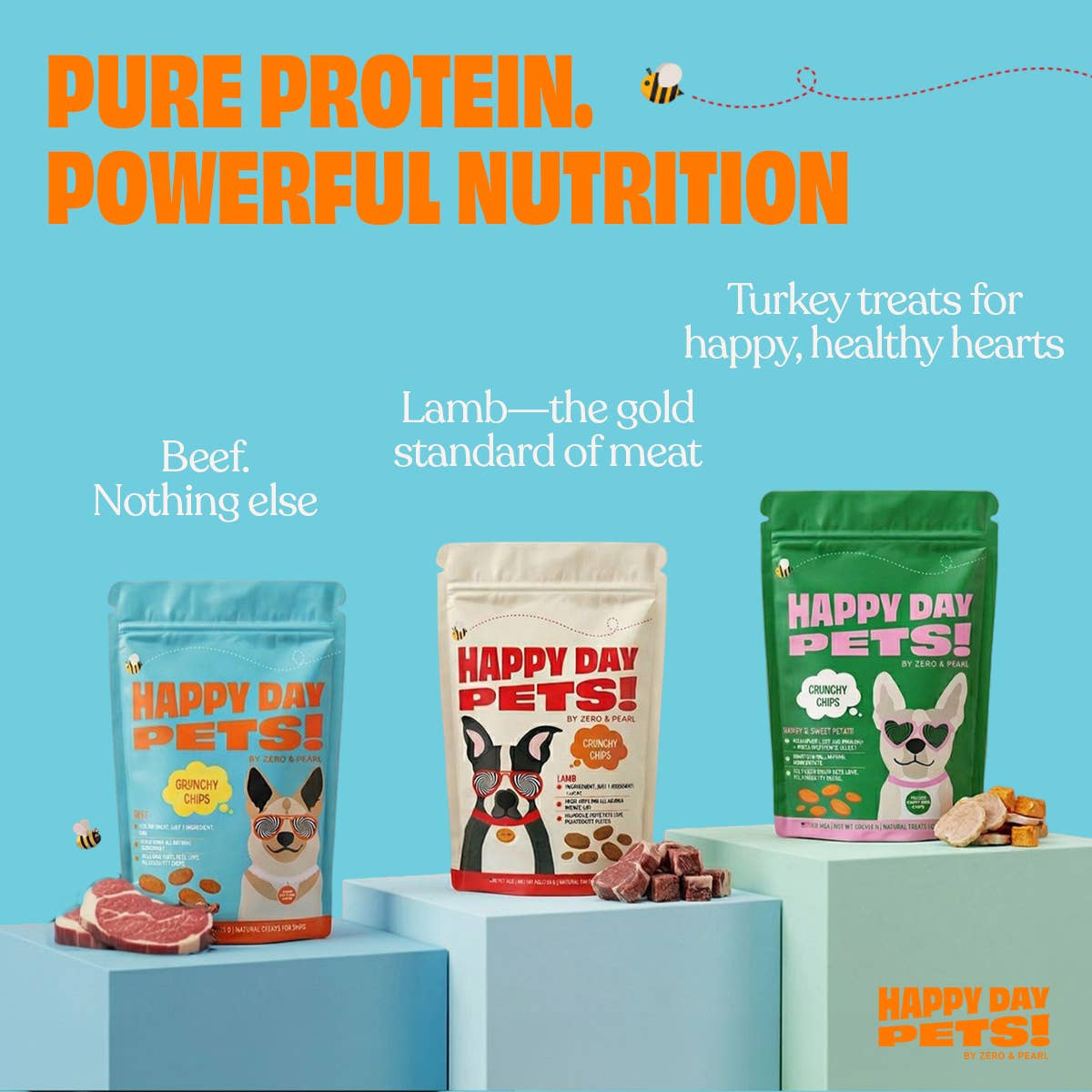 Happy Day Pets - Happy Day Pets Beef Chips Dog Treats | 100% Whole Beef
