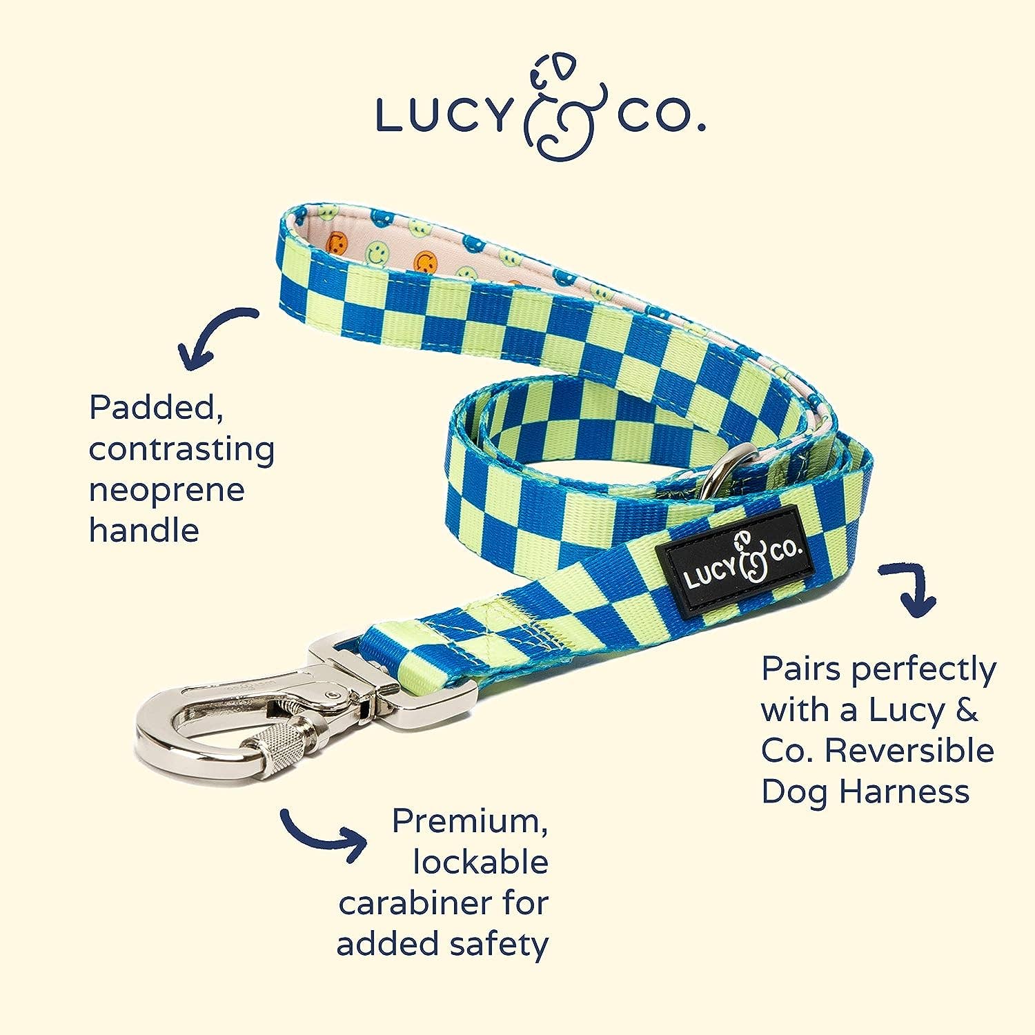 Lucy &amp; Co. - Have a Nice Day Leash: Large