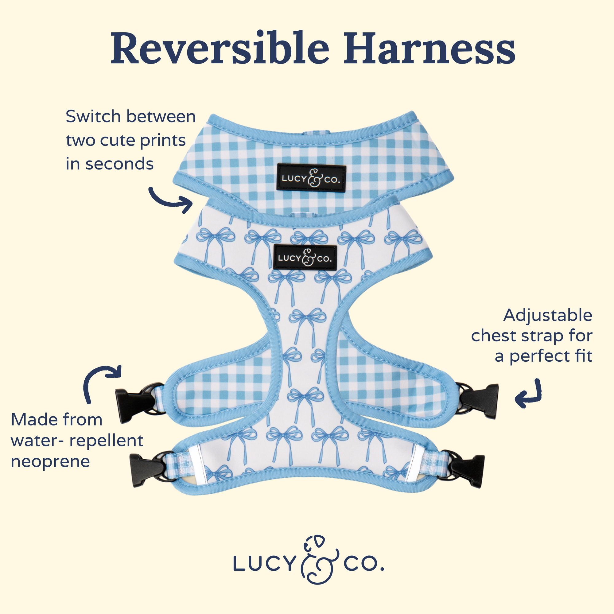 Lucy &amp; Co. - Bowwow Wow! Reversible Harness: L
