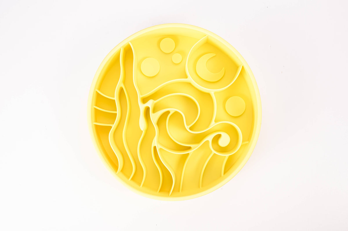 Happy Dingos - Starry Night Slow Feeder Bowl: Midnight