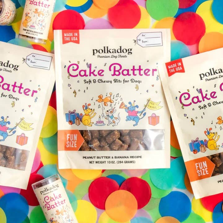 Pet Palette Distribution - Polkadog Cake Batter Peanut Butter &amp; Banana Chewy Dog Treats