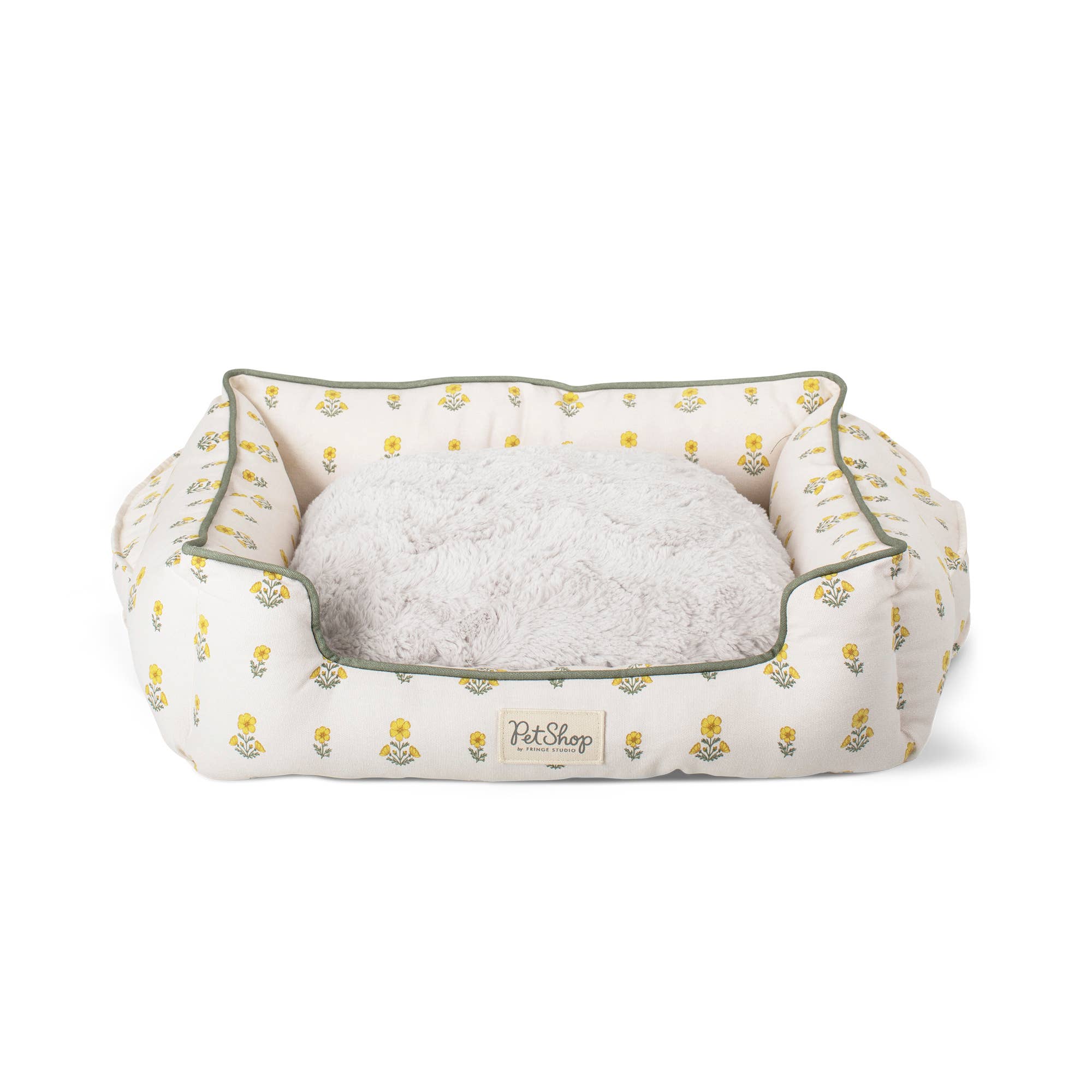 Petshop by Fringe Studio - BLOCK PRINT MARIGOLD SMALL ROUND PET BED
