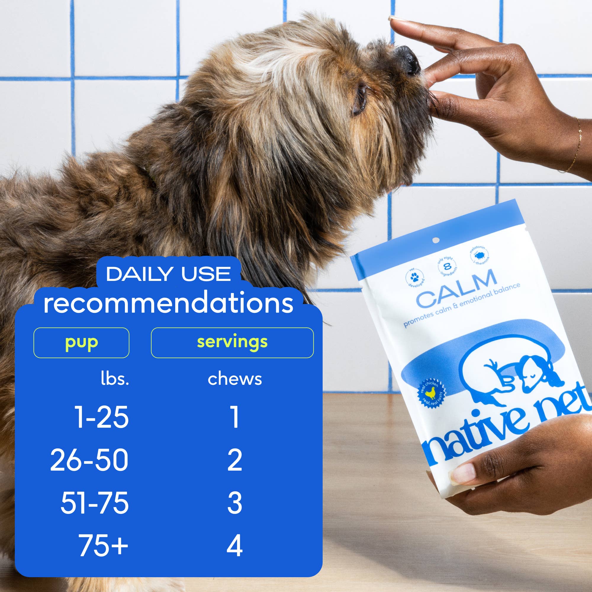 Native Pet - Calm Chews Anxiety &amp; Calming Supplement for Dogs: 30ct