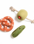 Awoo - Pimento Olive Felt & Rope Tug Toy