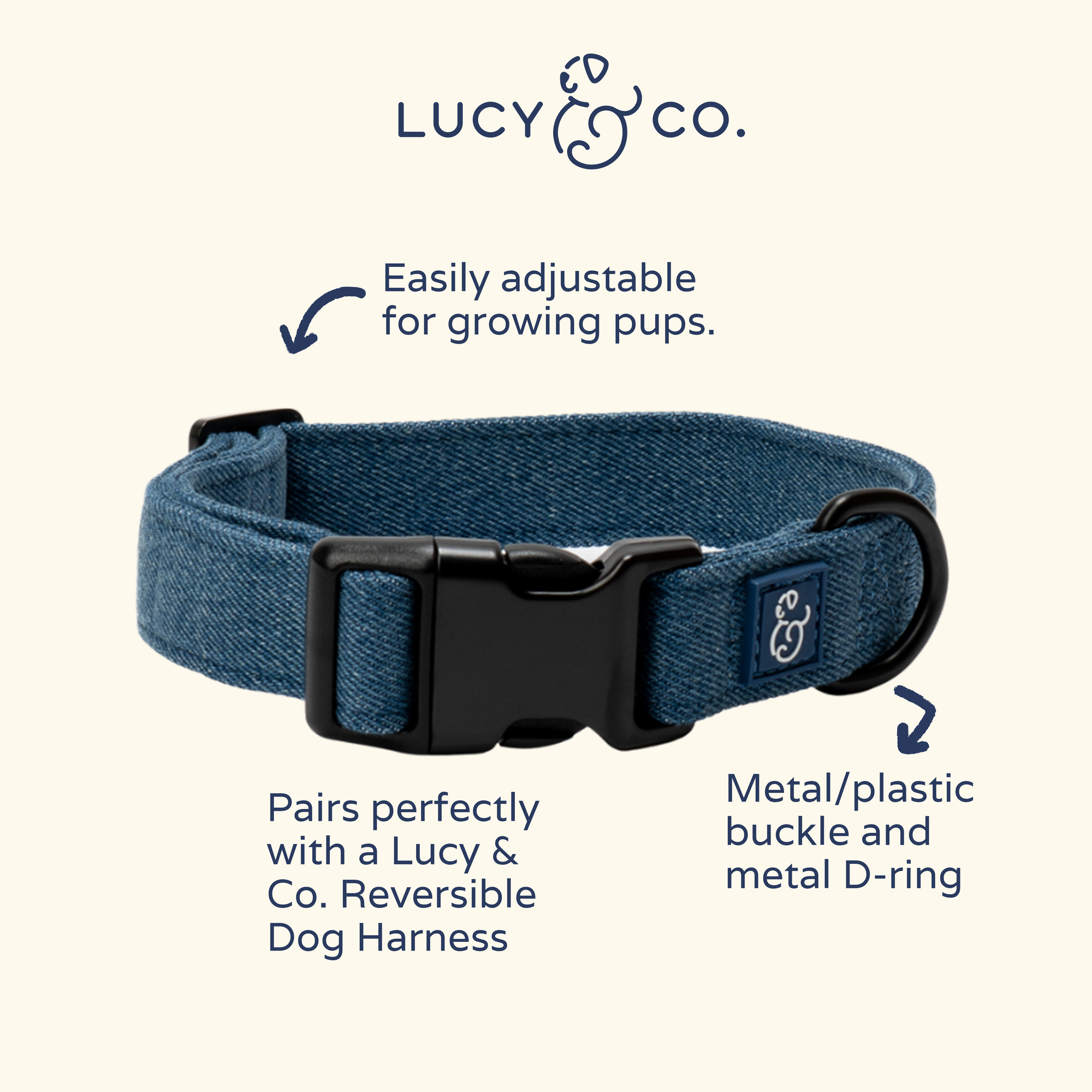 Lucy &amp; Co. - Blue Jeans Collar: S
