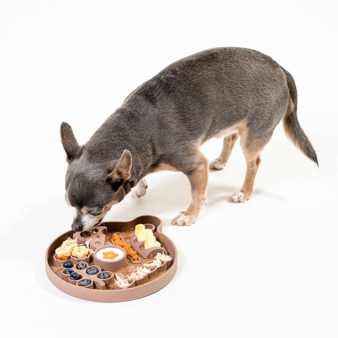 Awoo - Smorgasboard Charcuterie Lick Mat &amp; Slow Feeder: Misty Blue