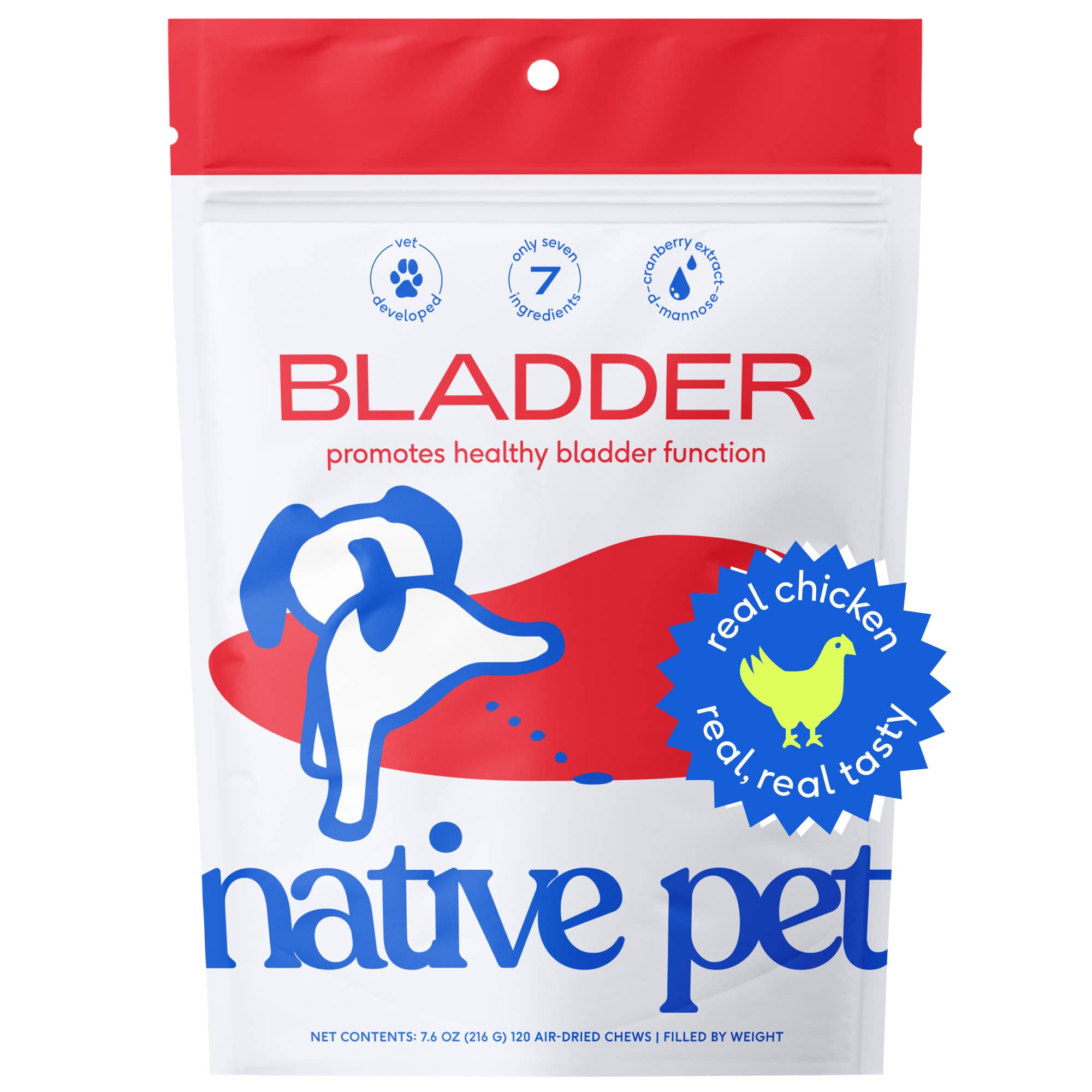 Native Pet - Cranberry Bladder Chews, Kidney &amp; Urinary Supplement for Dog: 60ct