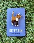 Lili Chin Art - "Friendly Tail"  KITTY PIN