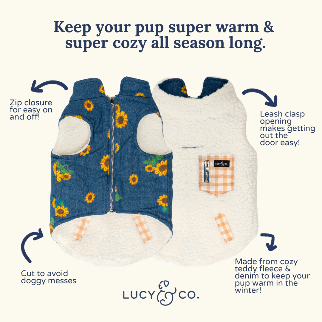 Lucy &amp; Co. - Sunflower Power Reversible Teddy Vest