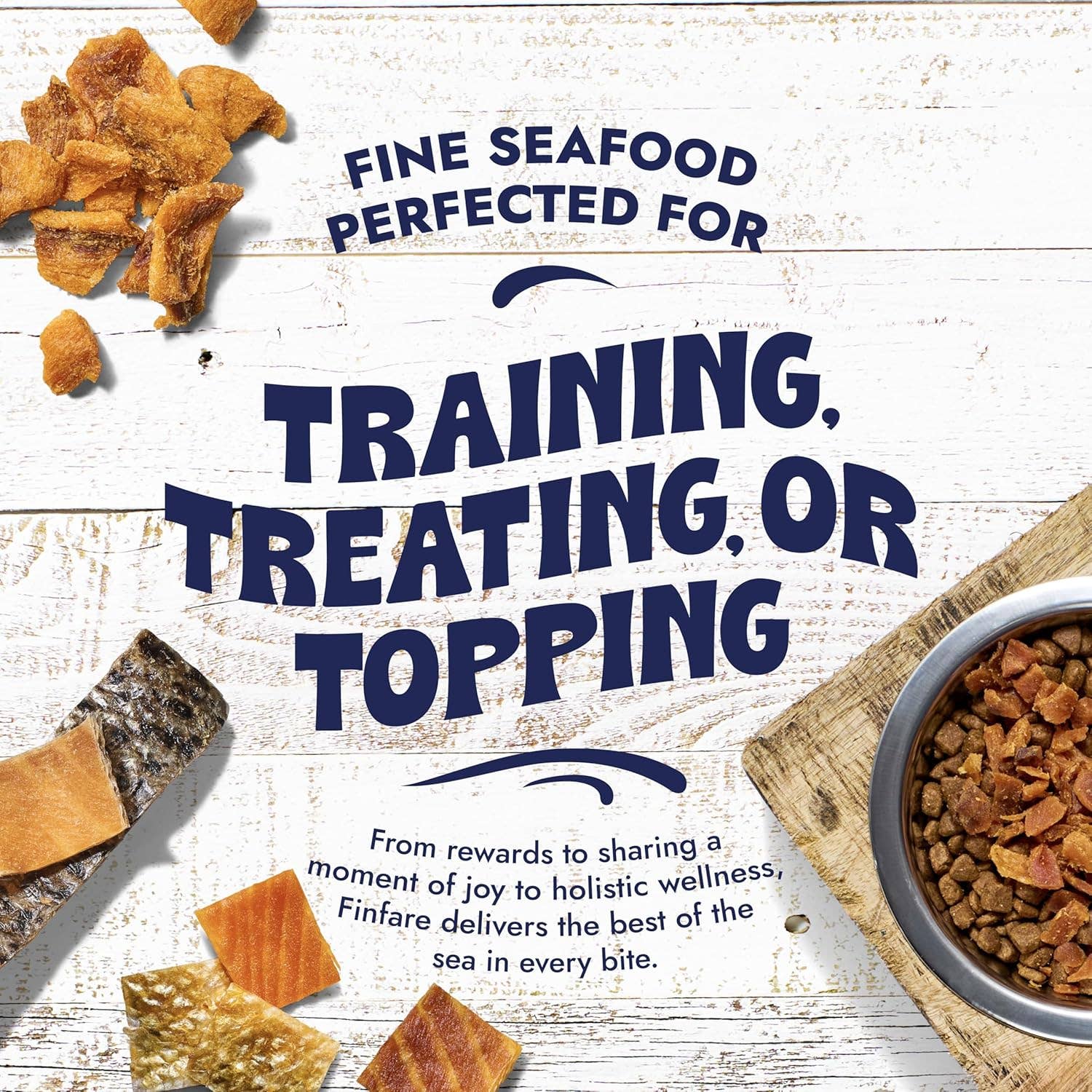 Finfare Pet Foods - Freeze-Dried Salmon Skin Bites for Cats, 1.3oz