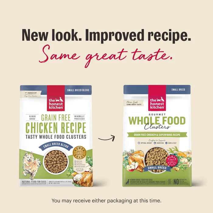 The Honest Kitchen Grain Free Chicken Whole Food Clusters for Small Breeds