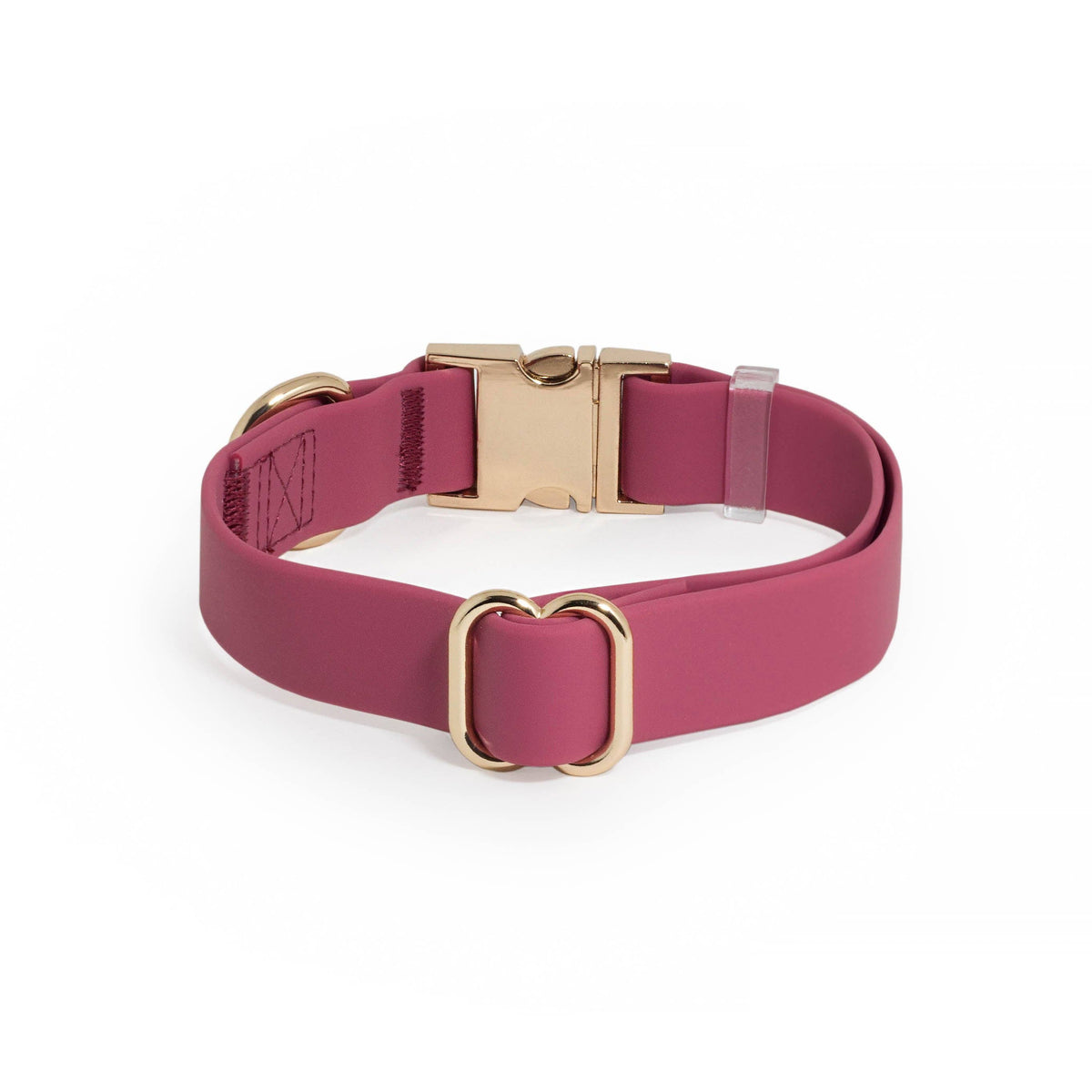 Sunny Tails Mulberry Burgundy Waterproof Dog Collar