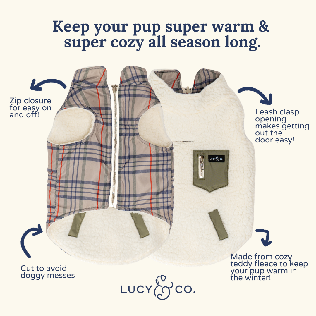 Lucy &amp; Co. - Mad for Plaid Reversible Teddy Vest