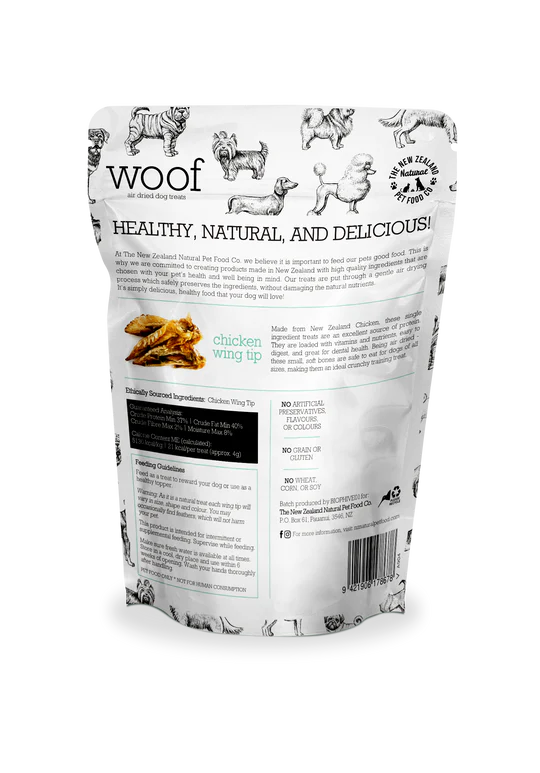 The NZ Natural Pet Food Co. - Air Dried Chicken Wing Tip Treats