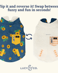 Lucy & Co. - Sunflower Power Reversible Teddy Vest
