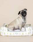 Petshop by Fringe Studio - BLOCK PRINT MARIGOLD SMALL ROUND PET BED