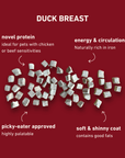 Max & Bella - Freeze-Dried Duck Breast Treats for Dogs & Cats — Single Ingredient, Grab-and-Go Packs: 10-PACK