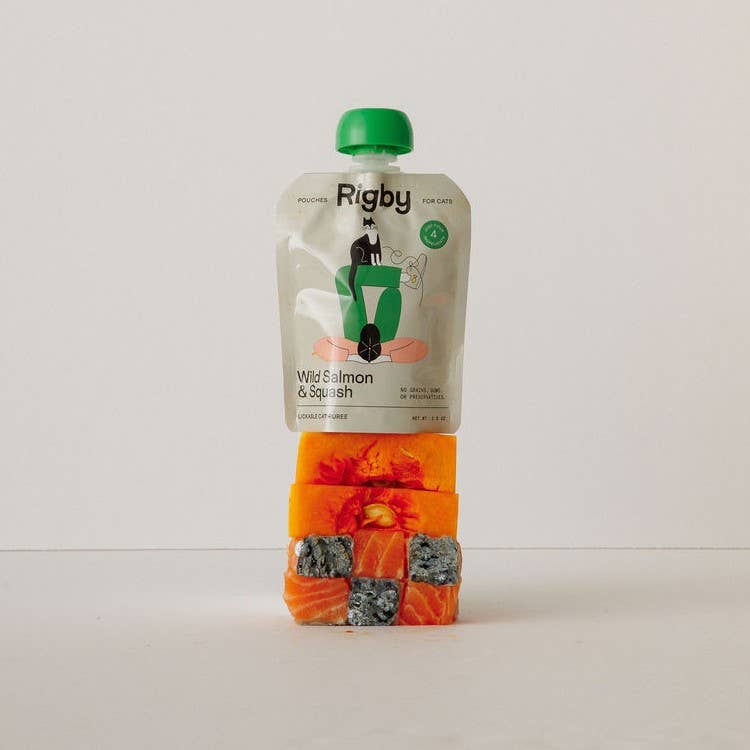 Rigby - Rigby Essential Cat Treats, Salmon &amp; Squash Lickable Pouch
