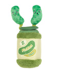 ZippyPaws Bungee Burrow Pickle Jar Plush Dog Toy