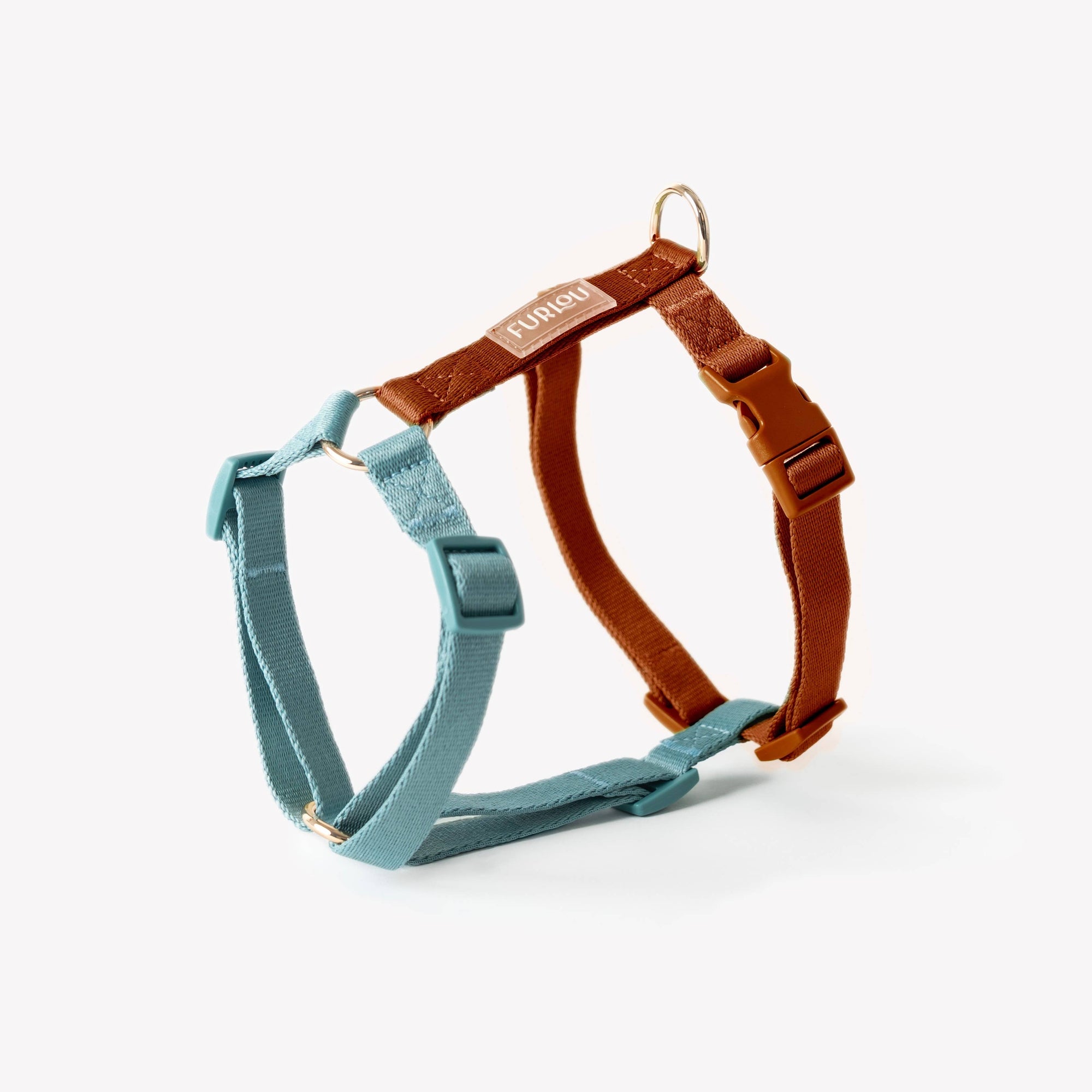 Furlou - 'Blue and Clay' - Strap Dog Harness