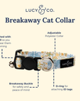 Lucy & Co. - Sunshine and Daffodils Breakaway Cat Collar: L
