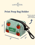 Lucy & Co. - Tomato, Tomahto Embroidered Poop Bag Holder