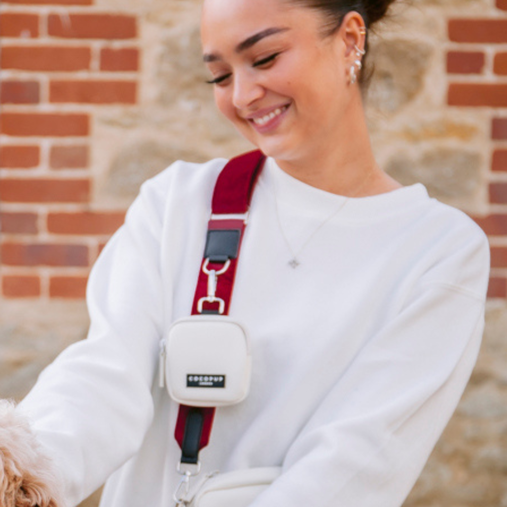 Velvet Bag Strap - Berry Red