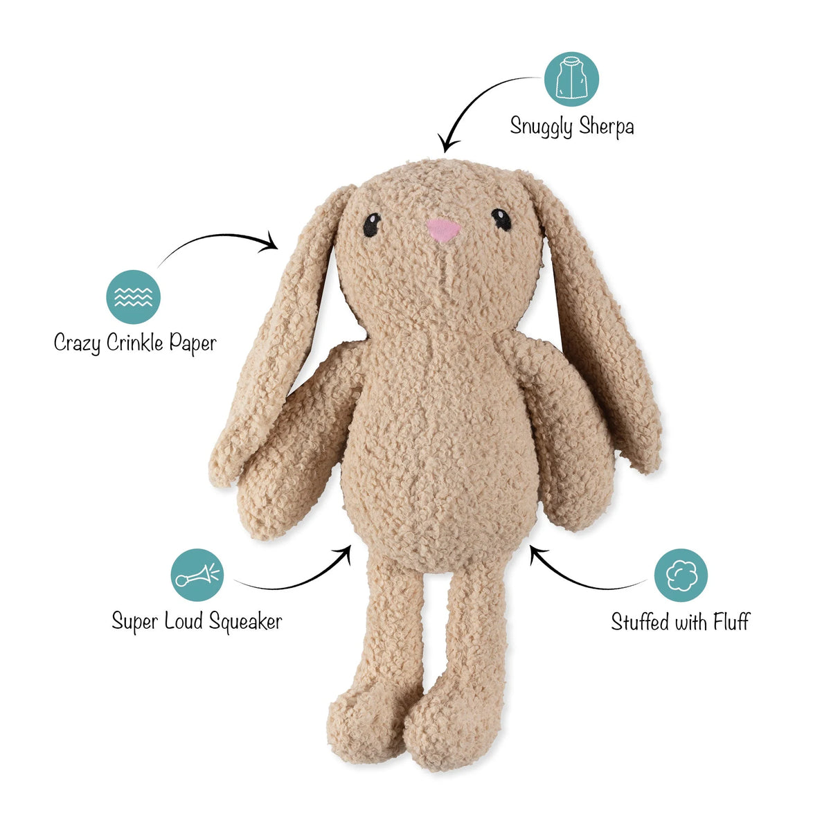 Fringe Studio Hoppy To See You Large Plush Dog Toy