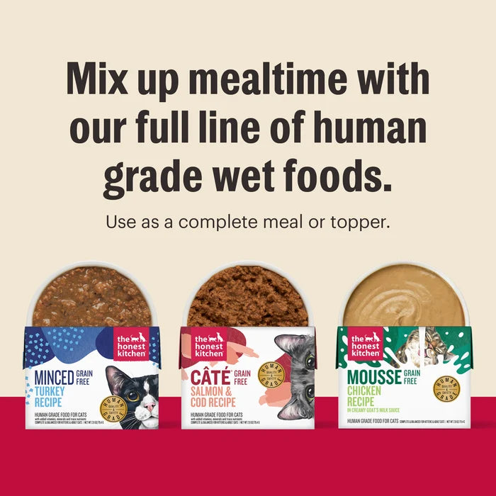 The Honest Kitchen Cat Grain Free Turkey Mousse in Goat's Milk