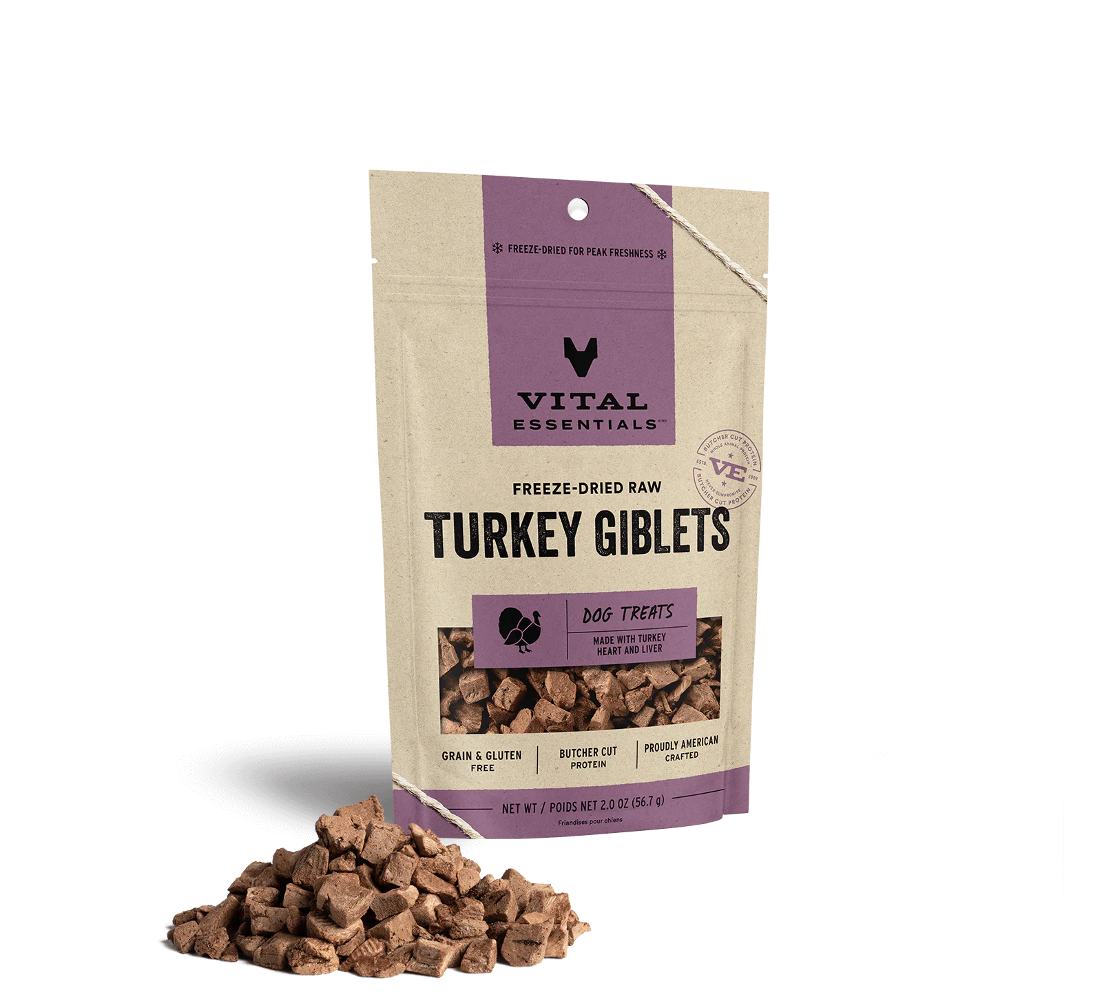 Vital Essentials Freeze Dried Raw Turkey Giblets