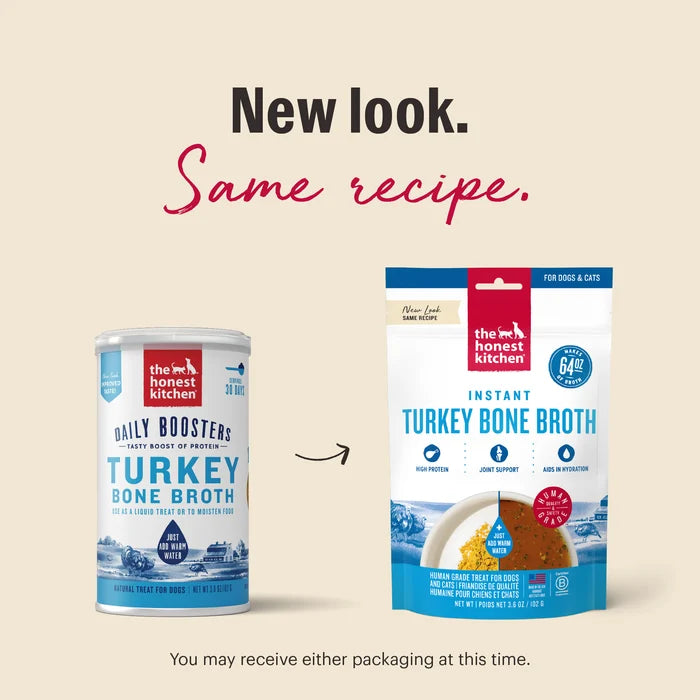 The Honest Kitchen Instant Turkey Bone Broth with Turmeric