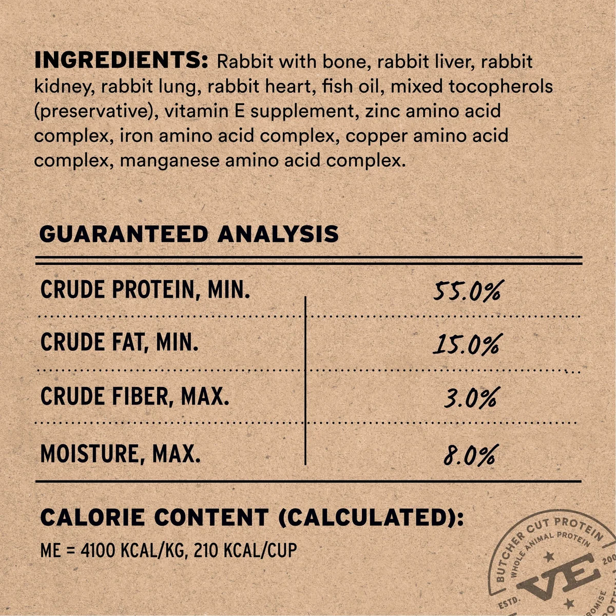 Vital Essentials Freeze-Dried Raw Protein Rabbit Crunchy Nibs Cat Food