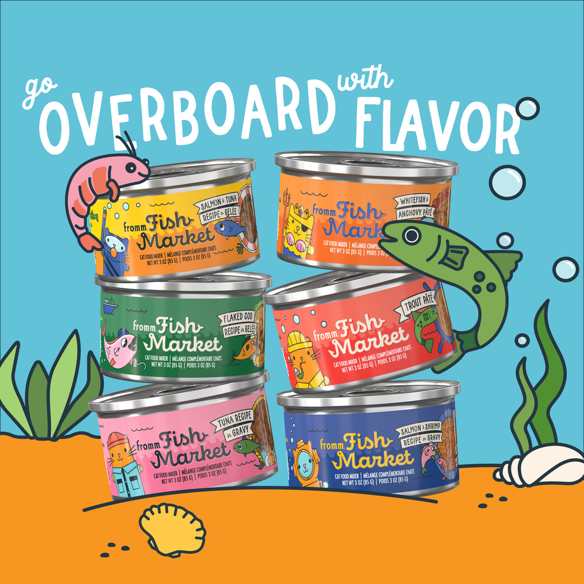Fromm Fish Market High Tide Gelée Cat Food Mixers Variety Pack