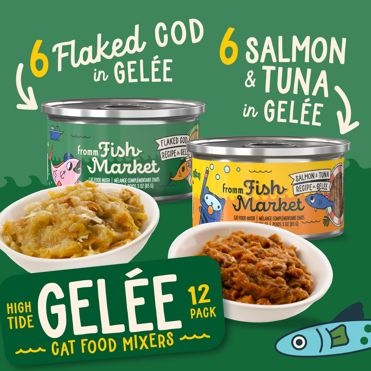 Fromm Fish Market High Tide Gelée Cat Food Mixers Variety Pack