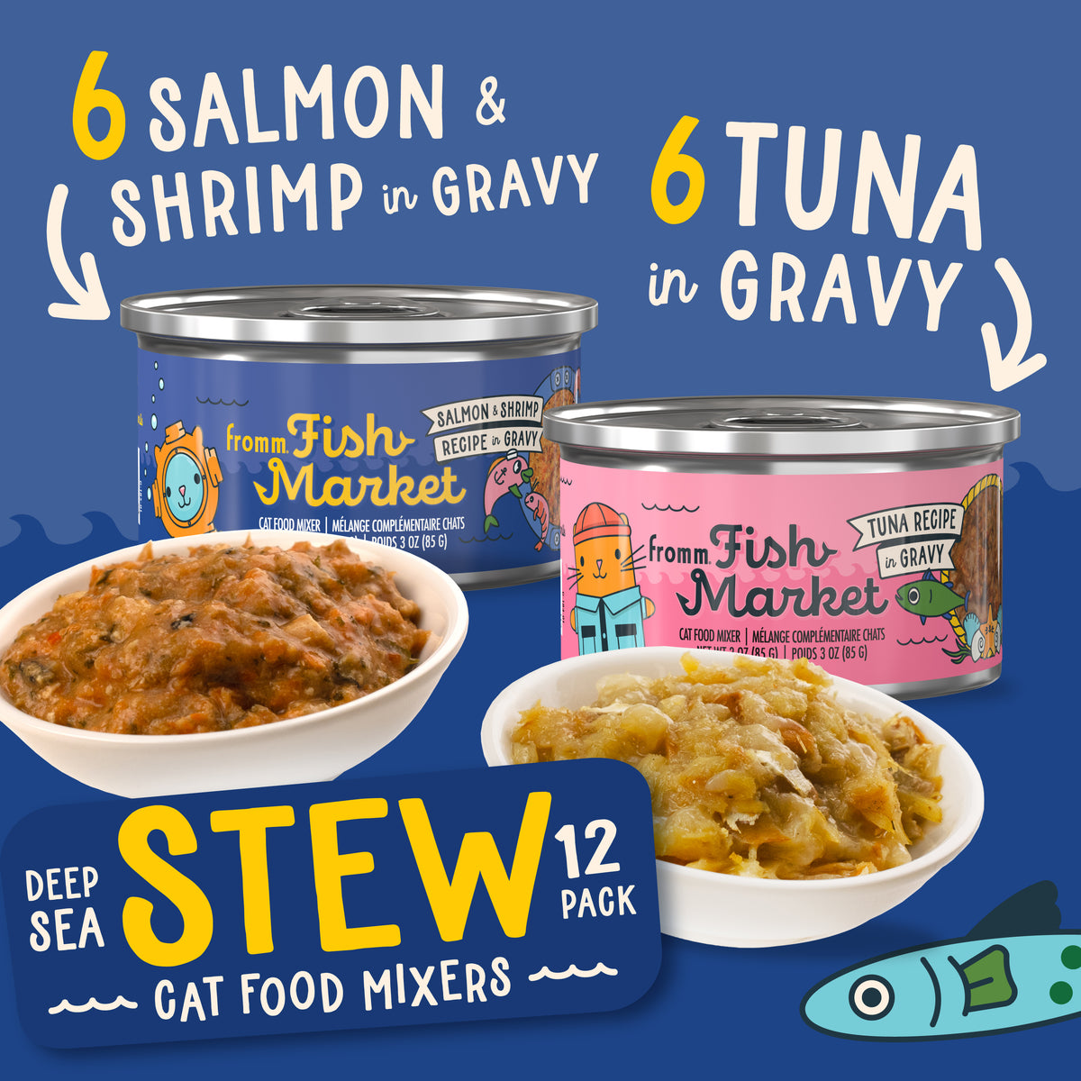 Fromm Fish Market Deep Sea Stew Cat Food Mixers Variety Pack