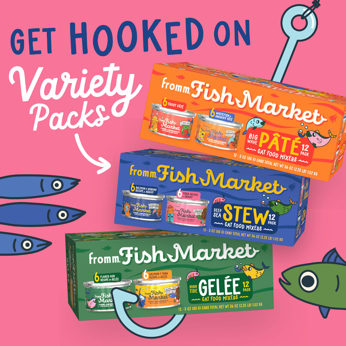 Fromm Fish Market Deep Sea Stew Cat Food Mixers Variety Pack