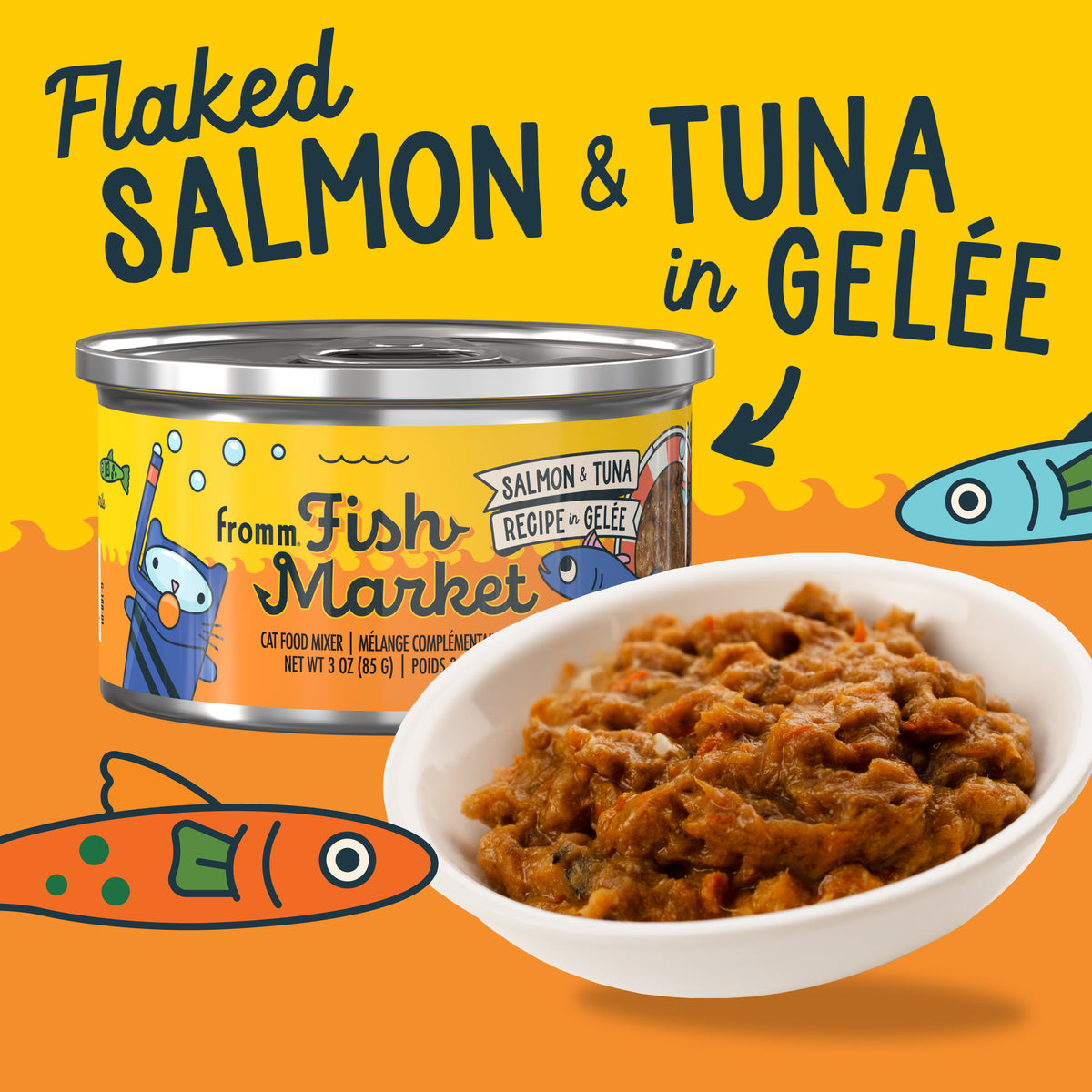 Fromm Fish Market Salmon &amp; Tuna in Gelée Cat Food Mixer
